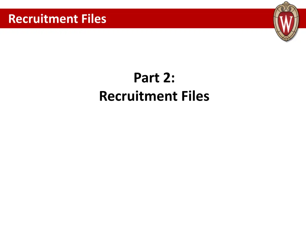 recruitment files