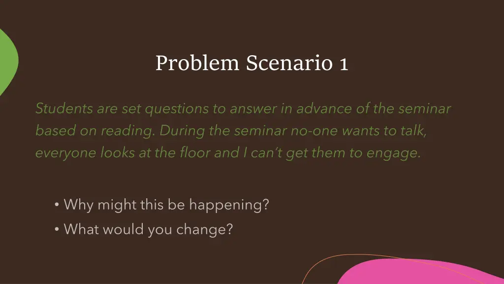 problem scenario 1