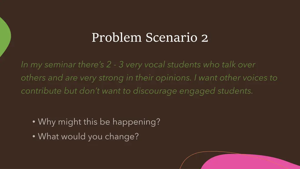 problem scenario 2