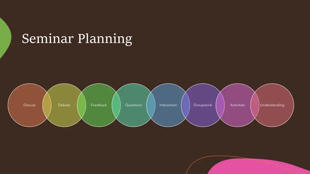 seminar planning