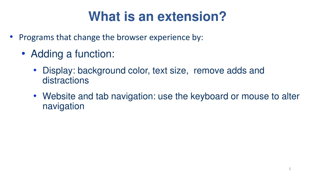 what is an extension