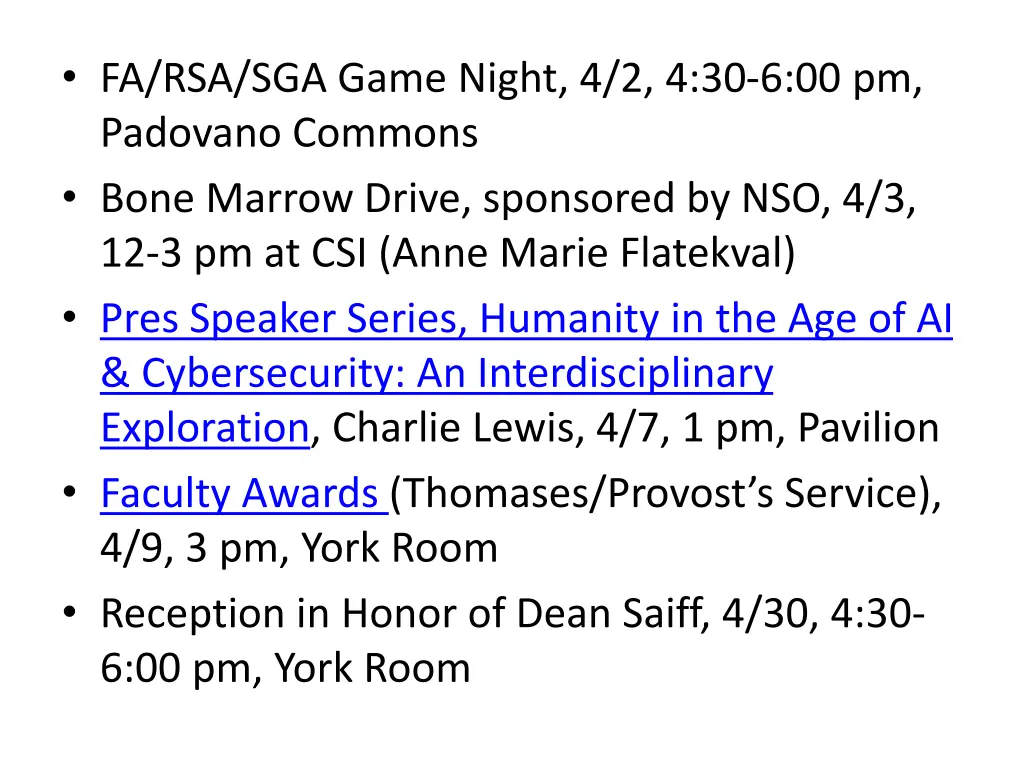 fa rsa sga game night 4 2 4 30 6 00 pm padovano
