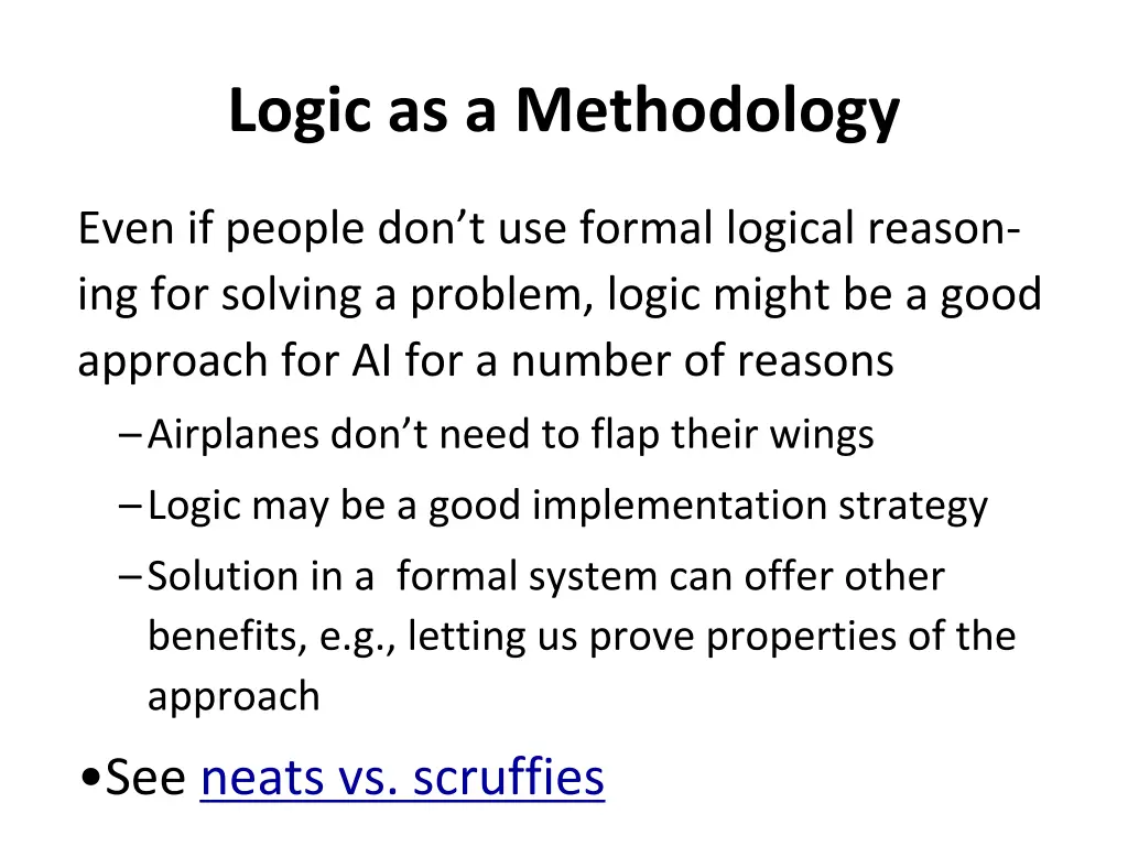 logic as a methodology