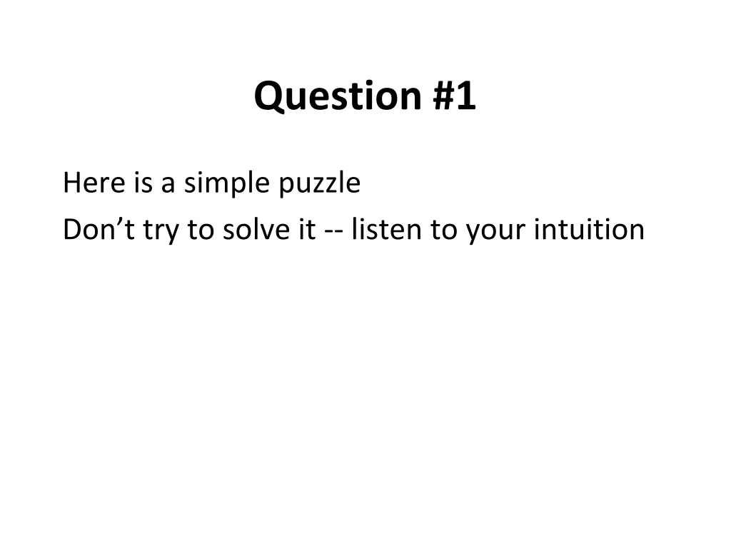 question 1