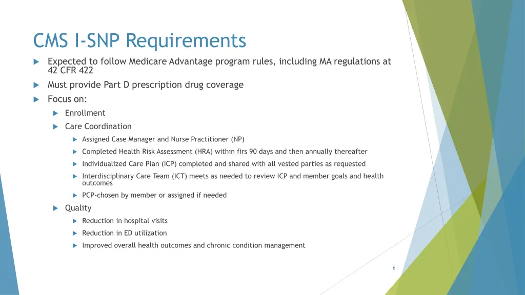 cms i snp requirements