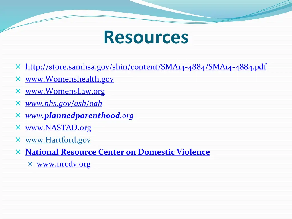 resources