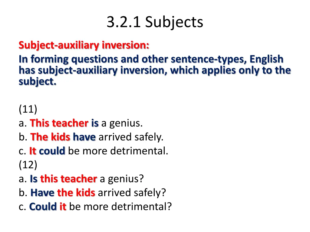 3 2 1 subjects 5
