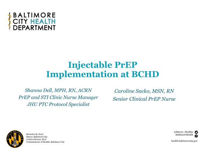 injectable prep implementation at bchd