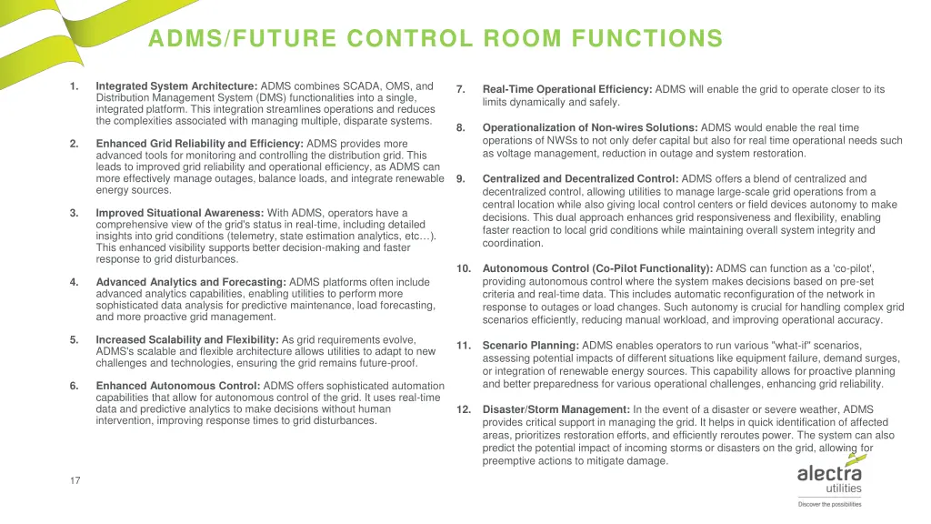adms future control room functions