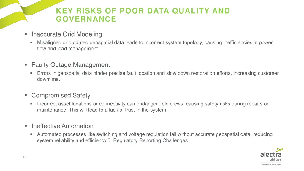 key risks of poor data quality and governance