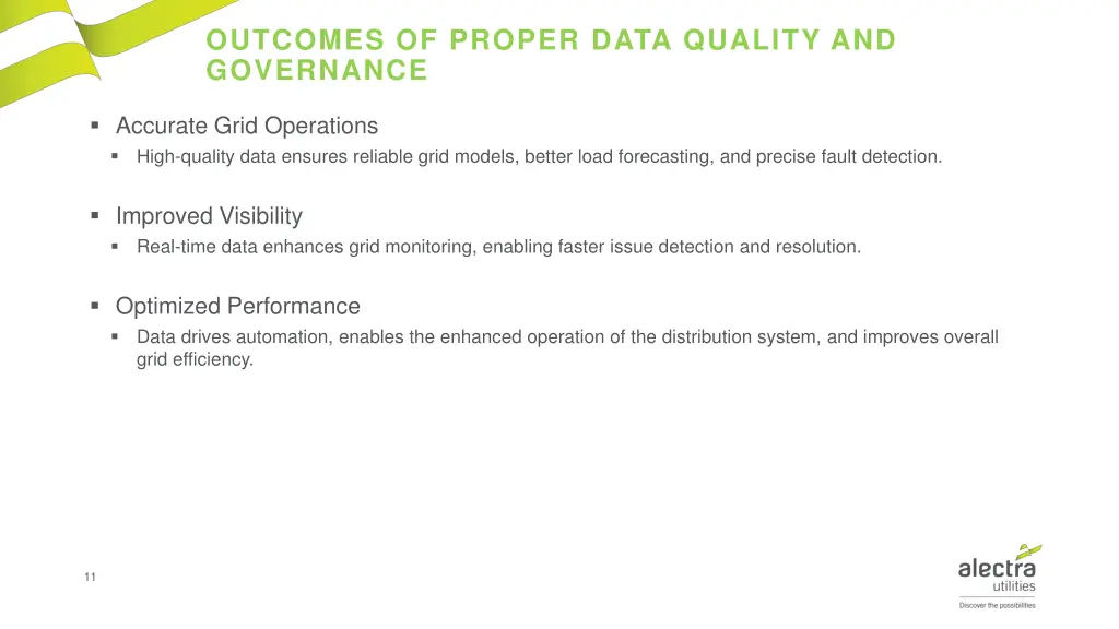 outcomes of proper data quality and governance