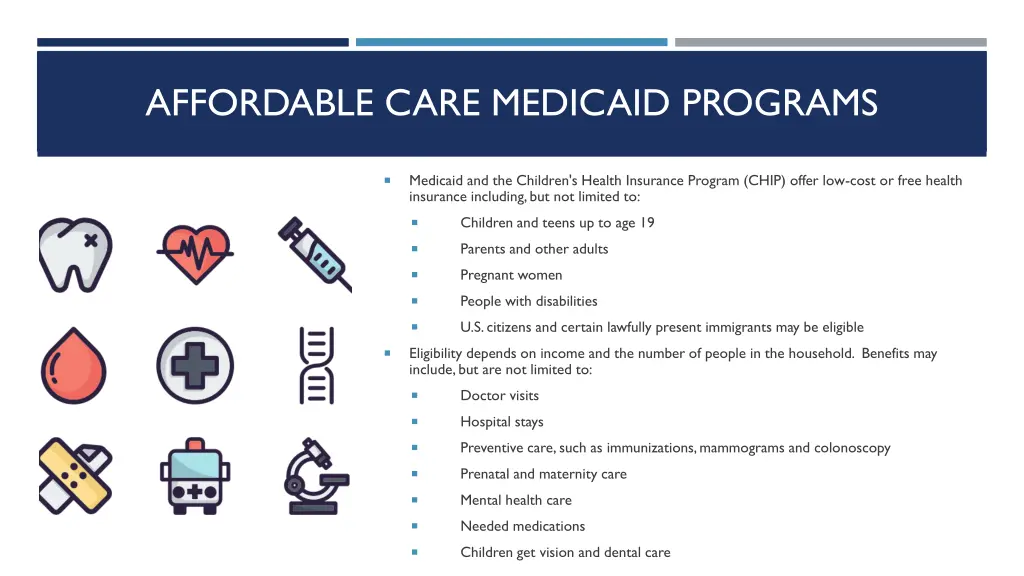 affordable care medicaid programs