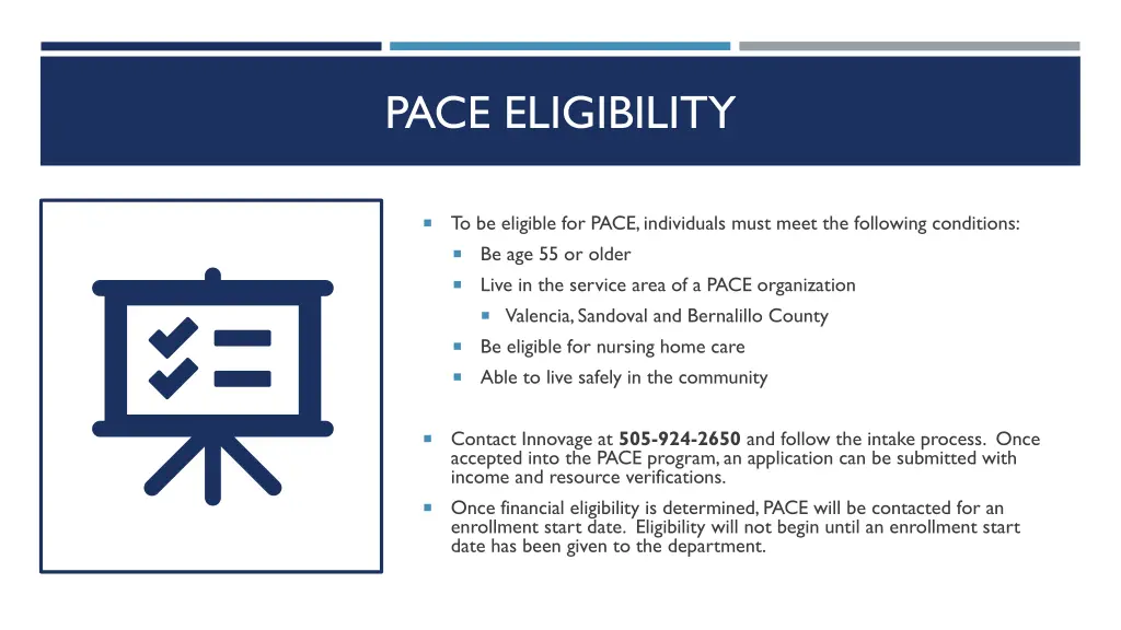 pace eligibility