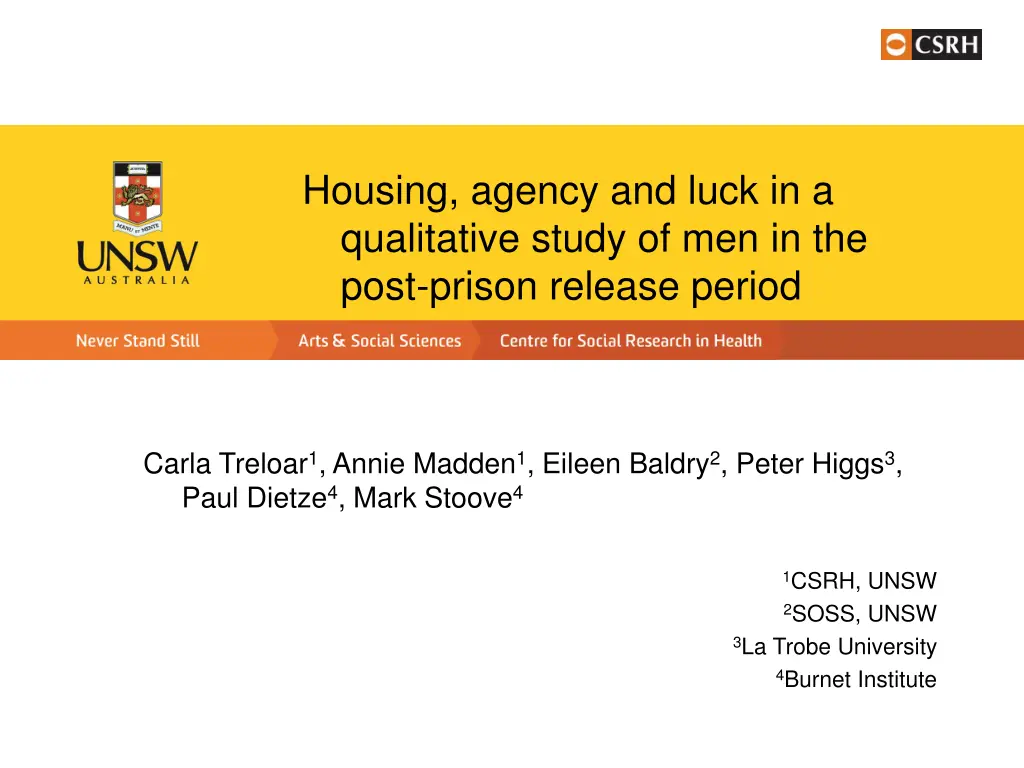 housing agency and luck in a qualitative study