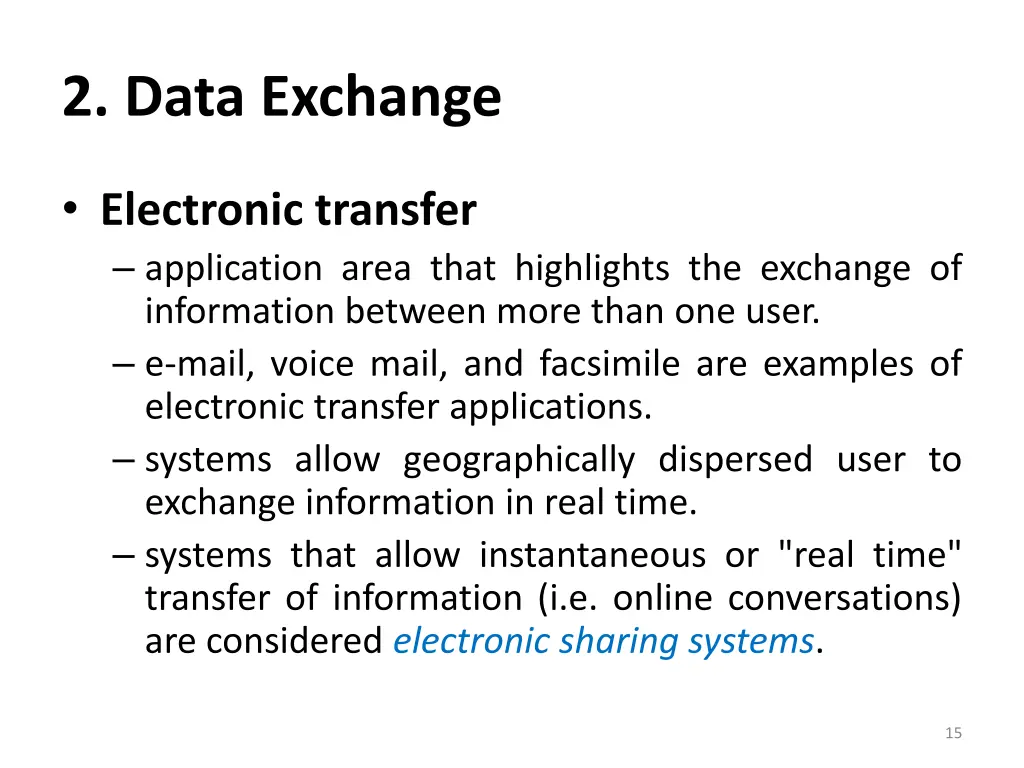 2 data exchange