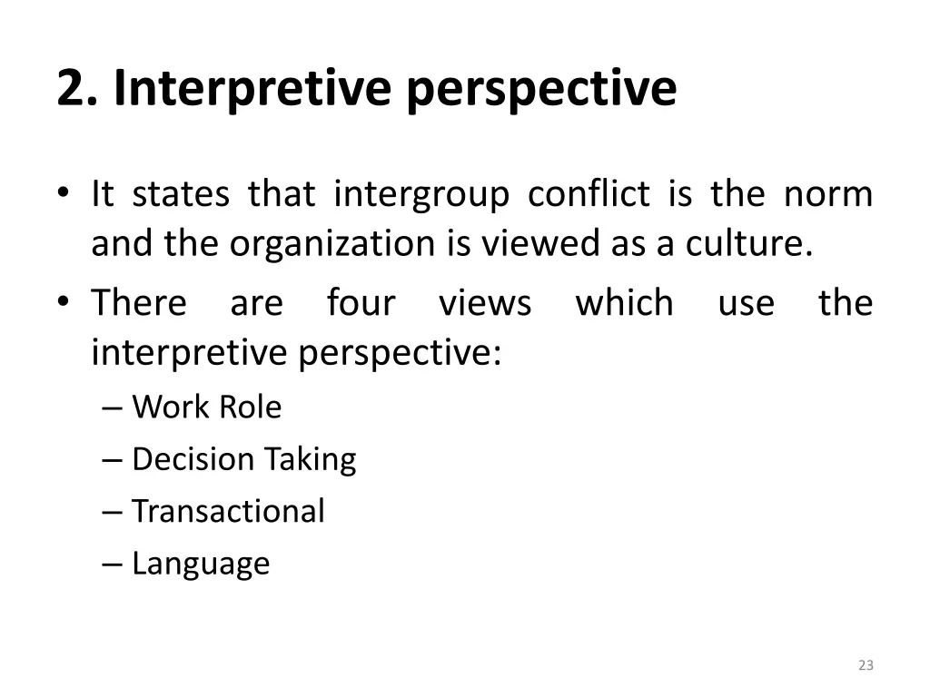 2 interpretive perspective