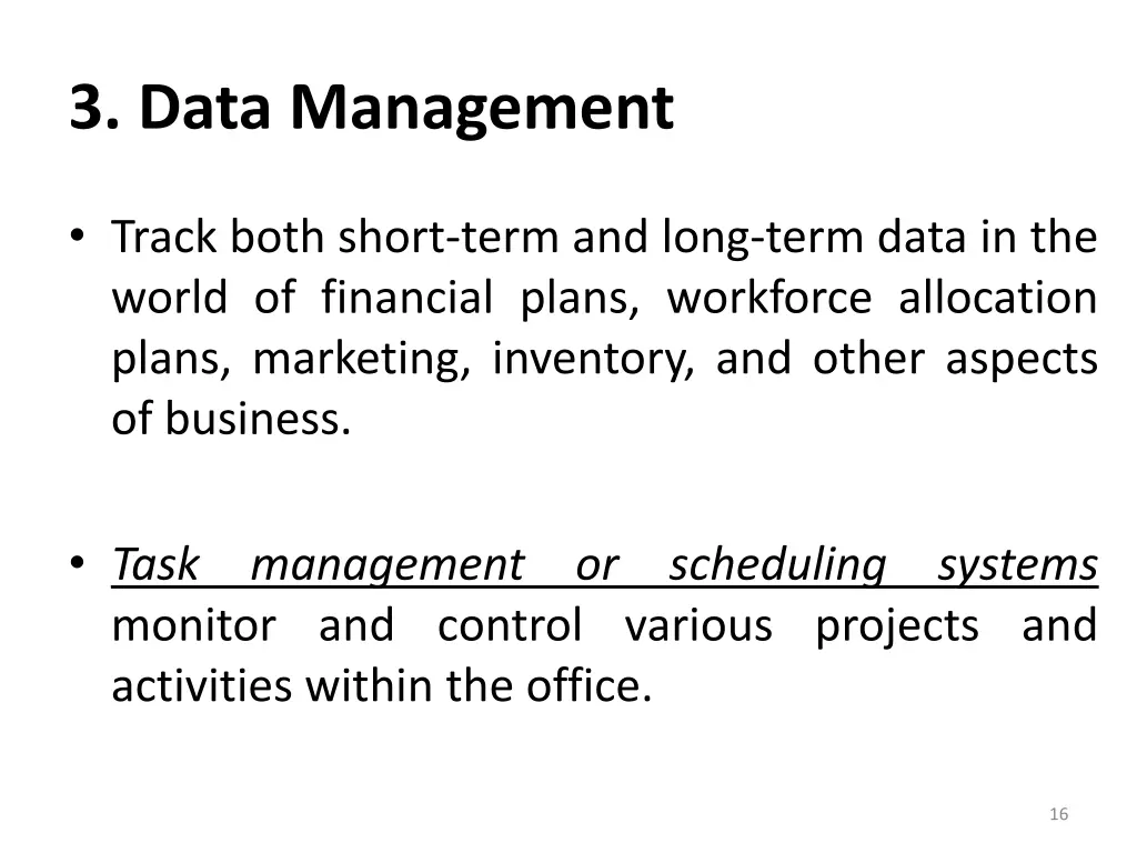 3 data management