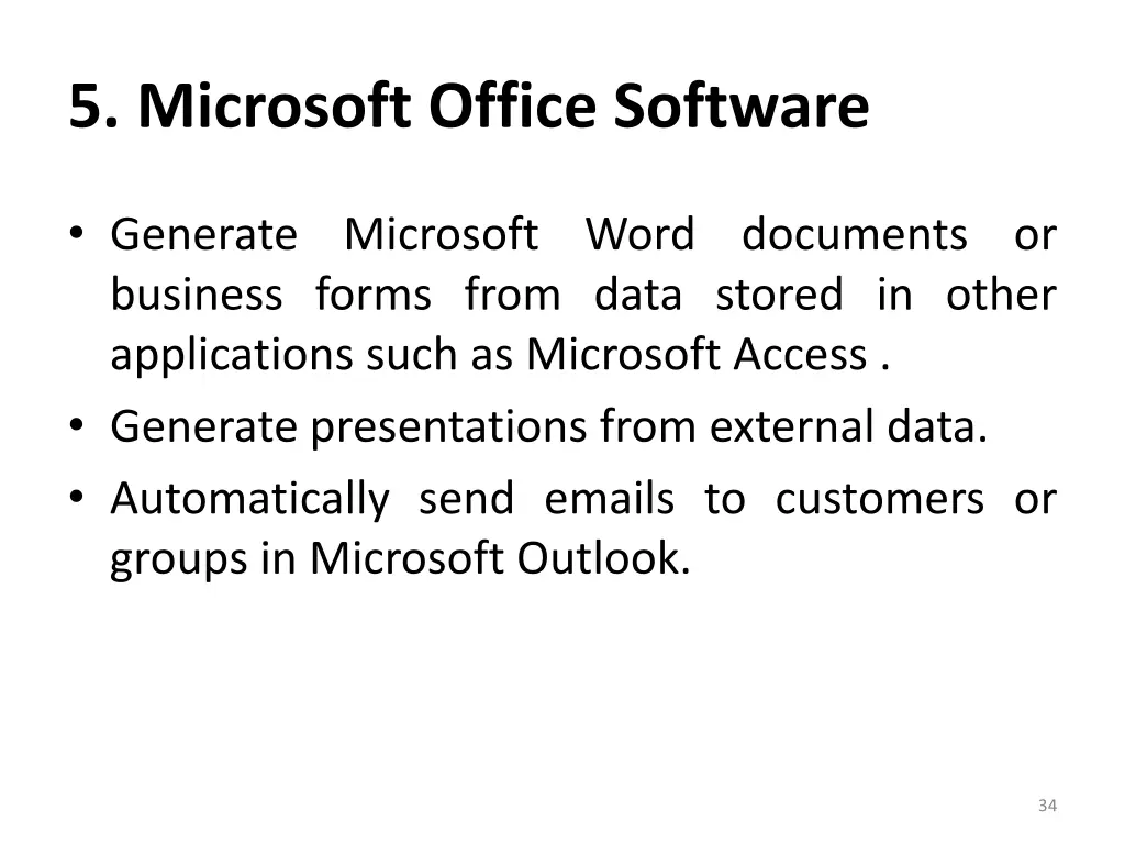 5 microsoft office software