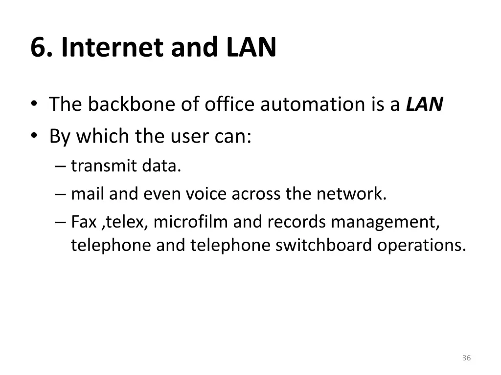 6 internet and lan