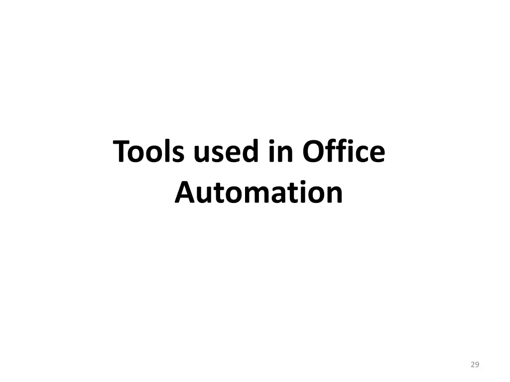 tools used in office automation