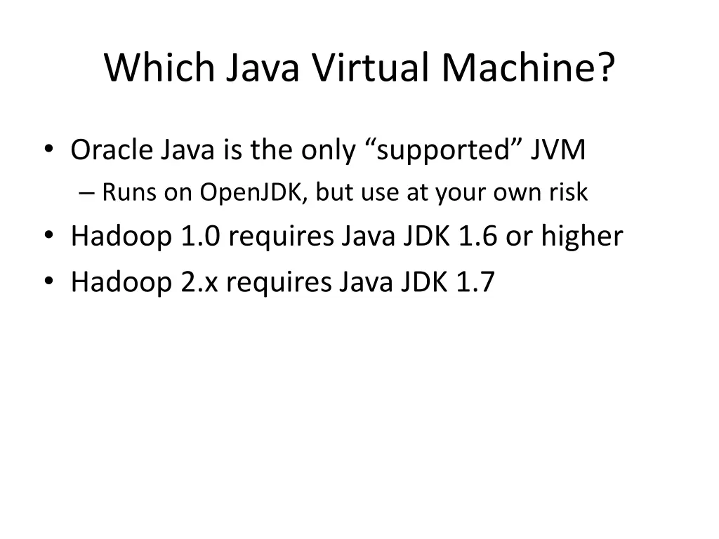 which java virtual machine