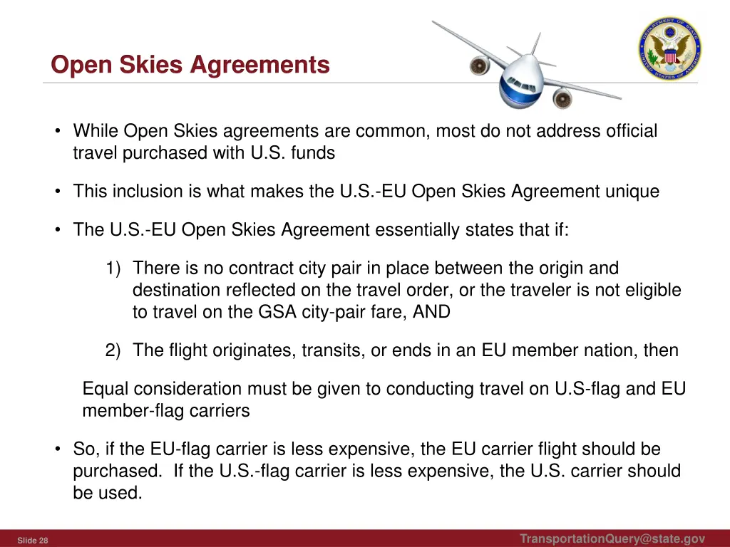 open skies agreements