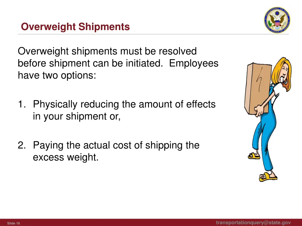 overweight shipments