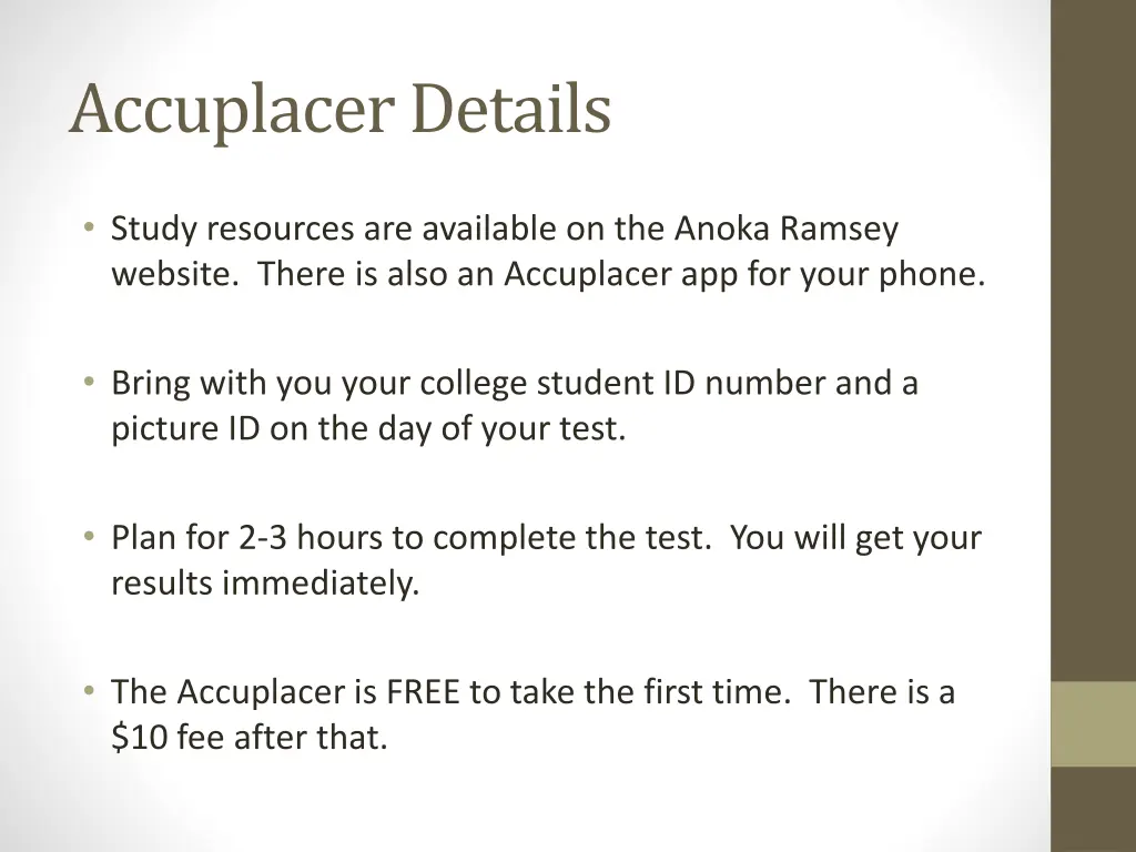 accuplacer details 1