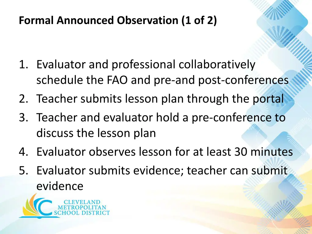 formal announced observation 1 of 2