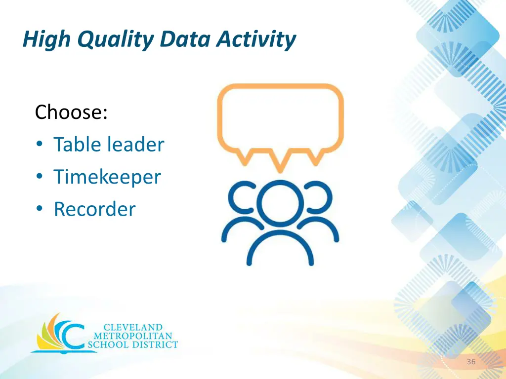 high quality data activity