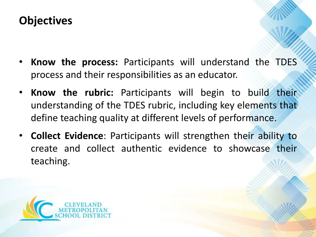 objectives