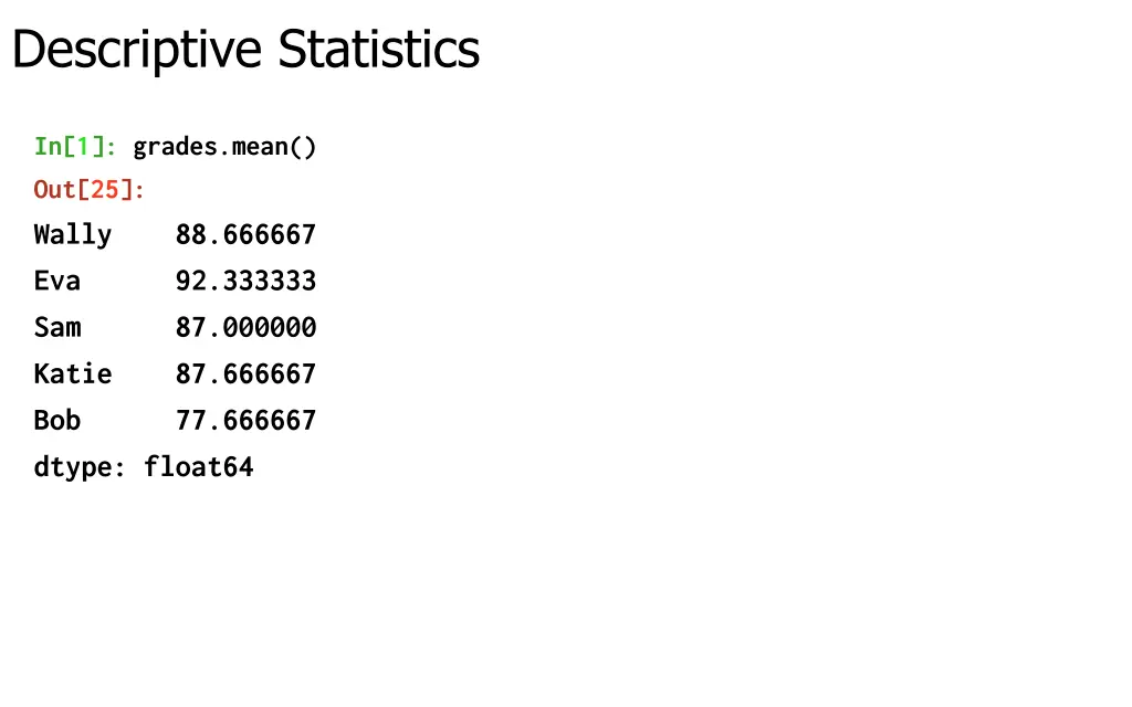 descriptive statistics 1