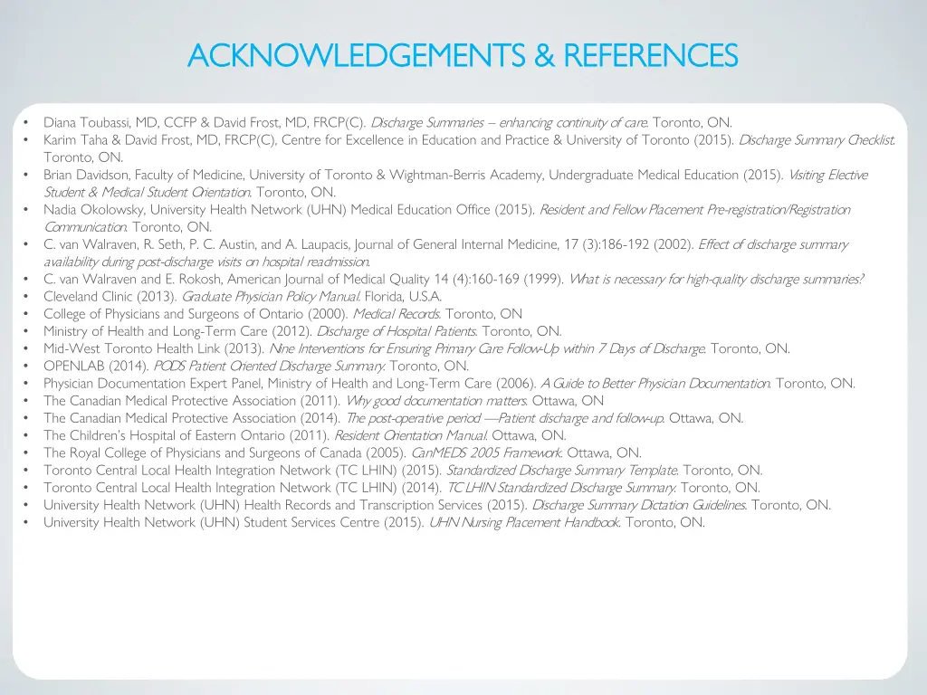 acknowledgements references acknowledgements