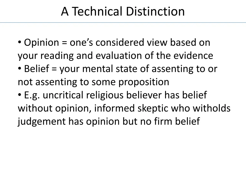 a technical distinction