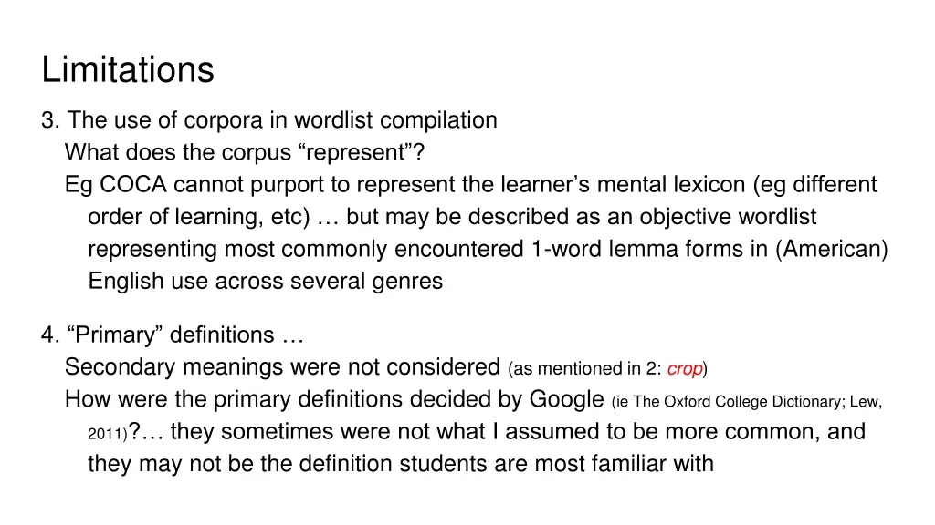 limitations 1