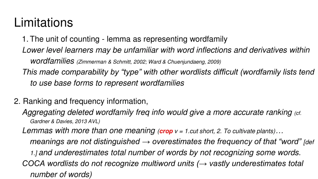 limitations