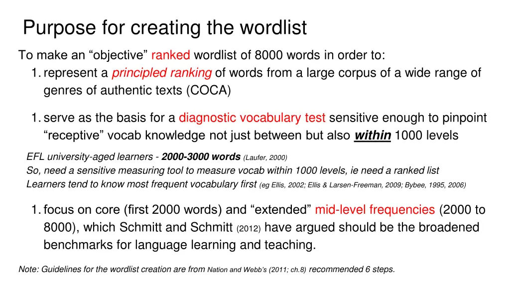 purpose for creating the wordlist