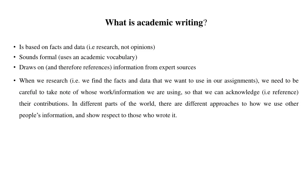 what is academic writing