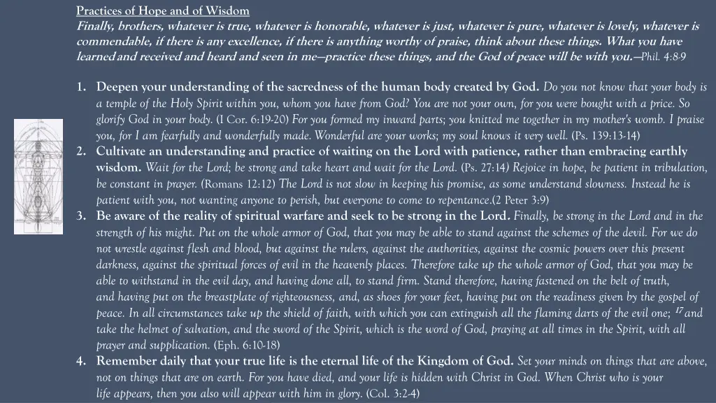 practices of hope and of wisdom finally brothers