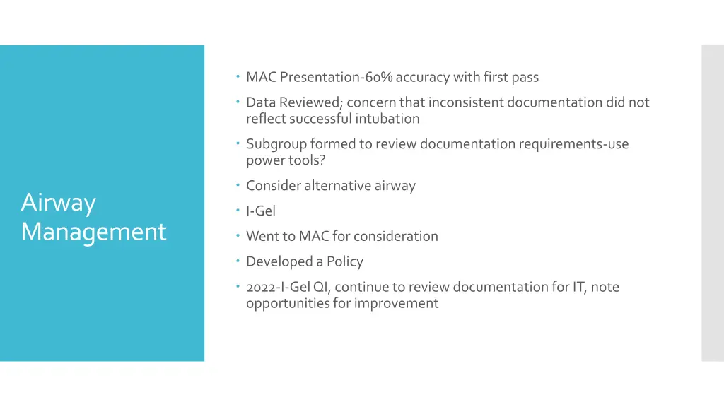 mac presentation 60 accuracy with first pass