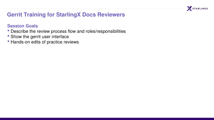 gerrit training for starlingx docs reviewers