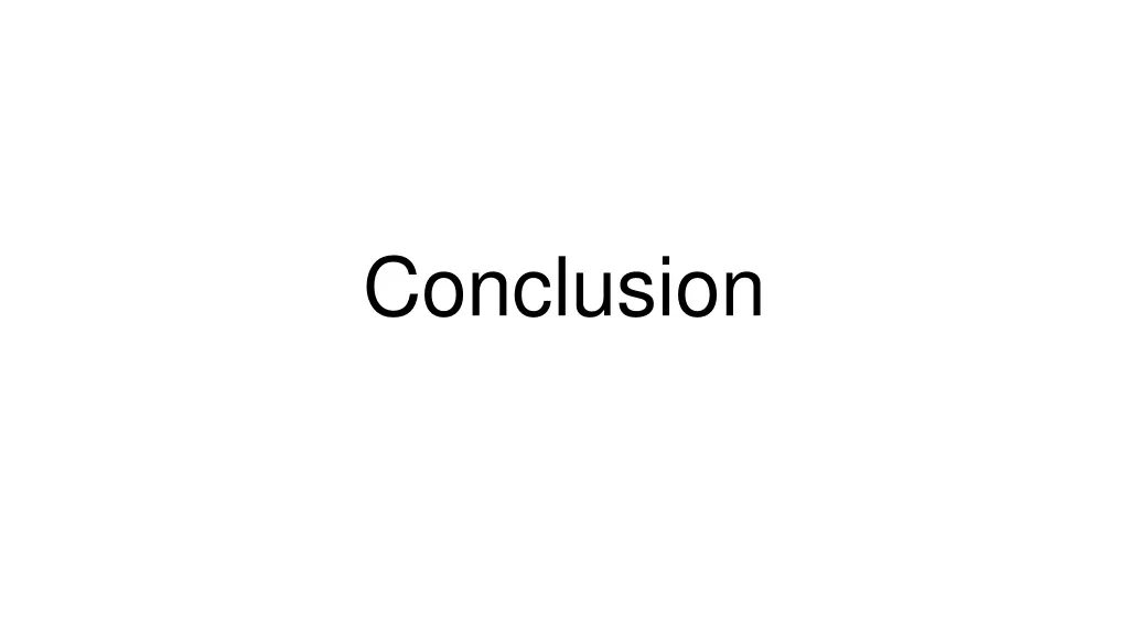 conclusion