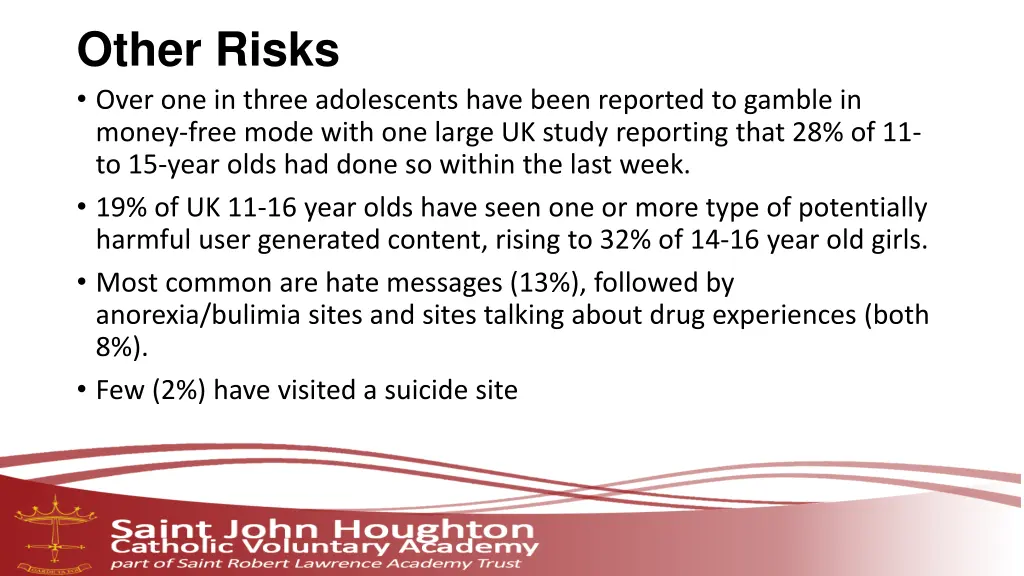 other risks over one in three adolescents have