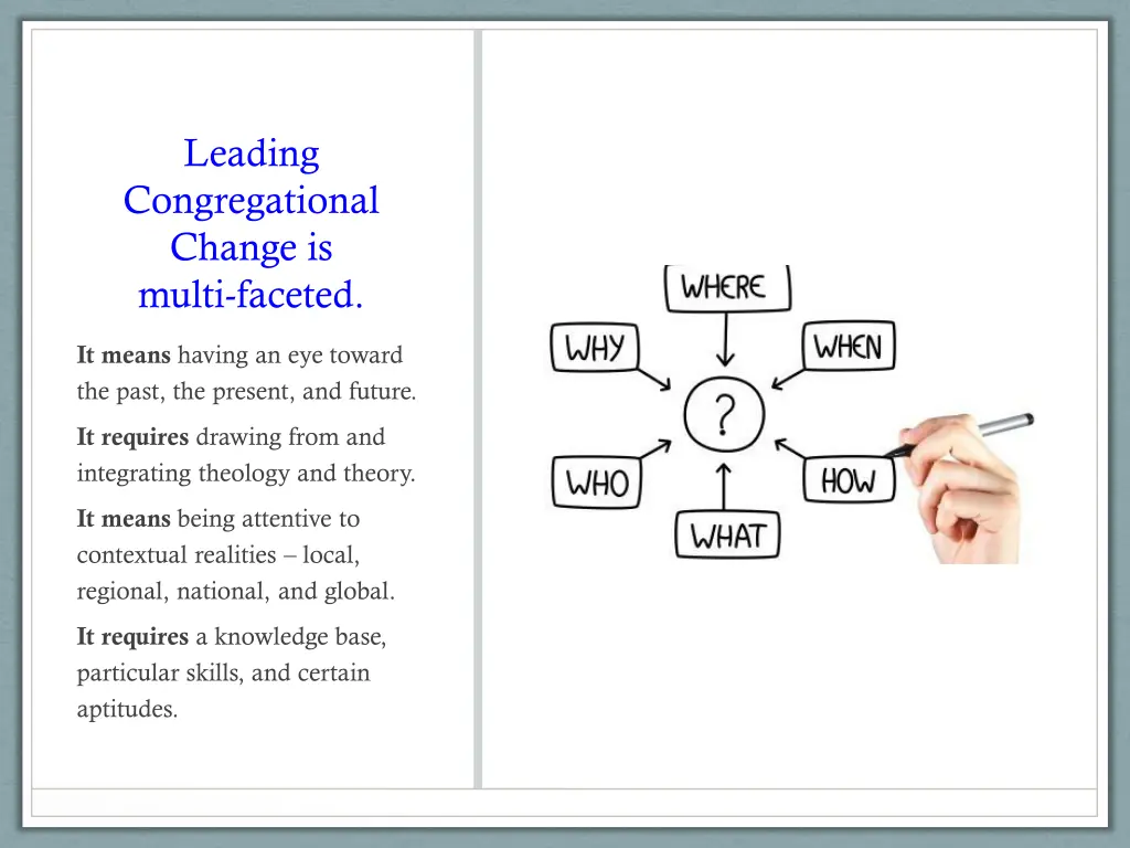 leading congregational change is multi faceted 1