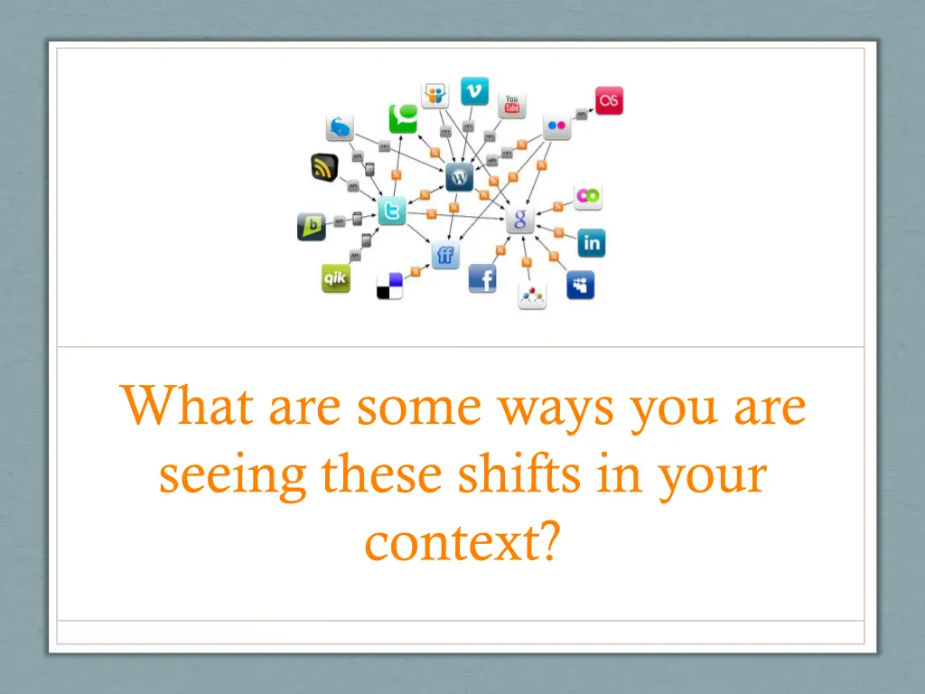 what are some ways you are seeing these shifts