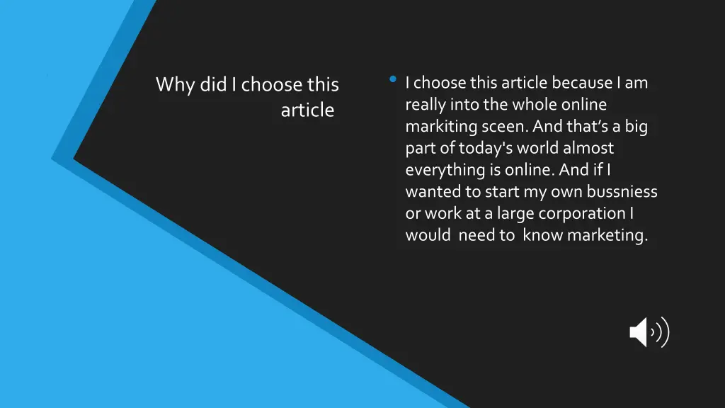 i choose this article becausei am really into