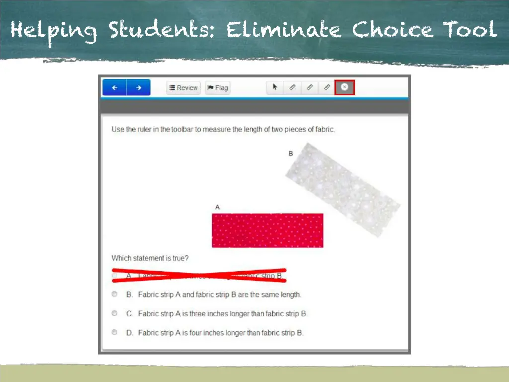 helping students eliminate choice tool