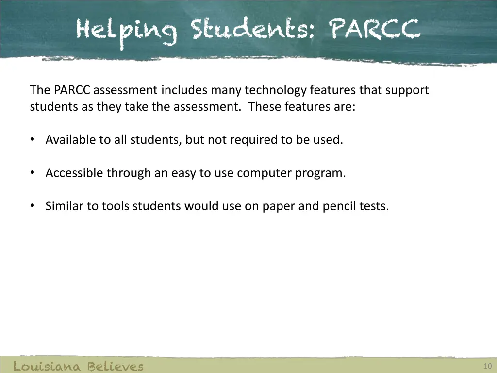 helping students parcc
