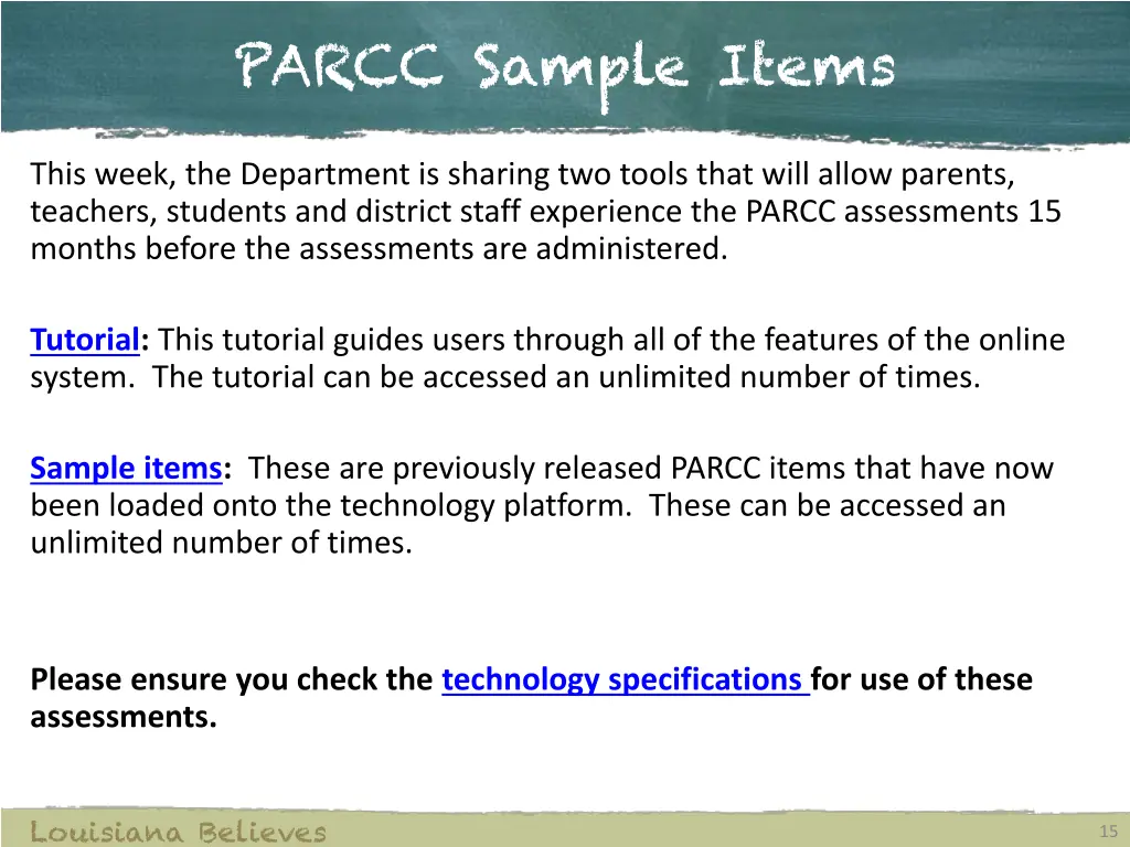 parcc sample items