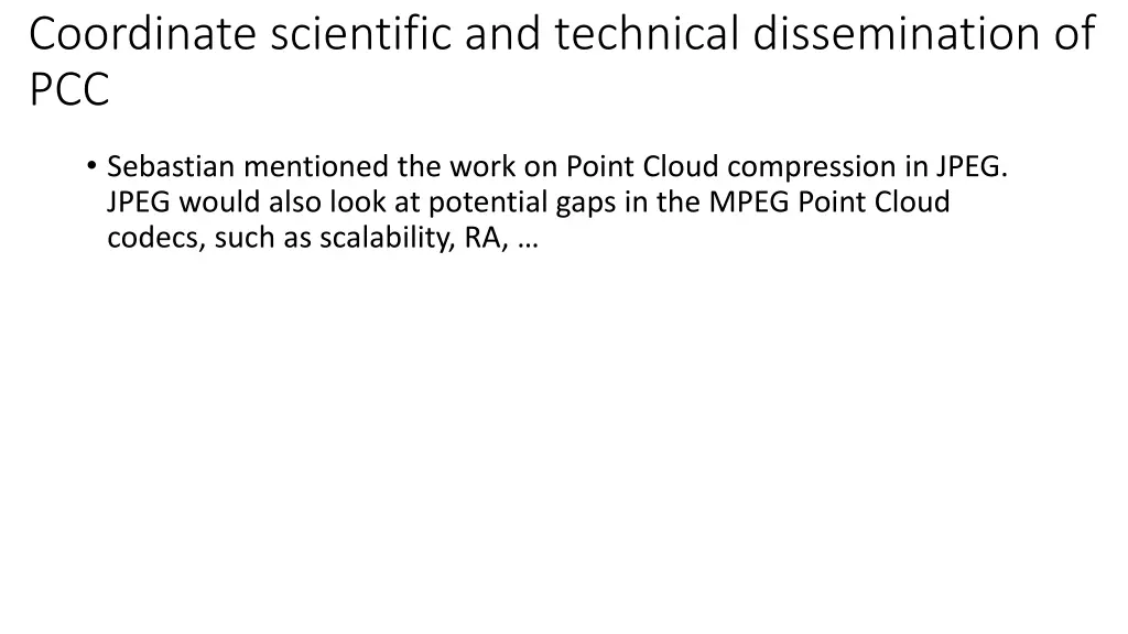 coordinate scientific and technical dissemination